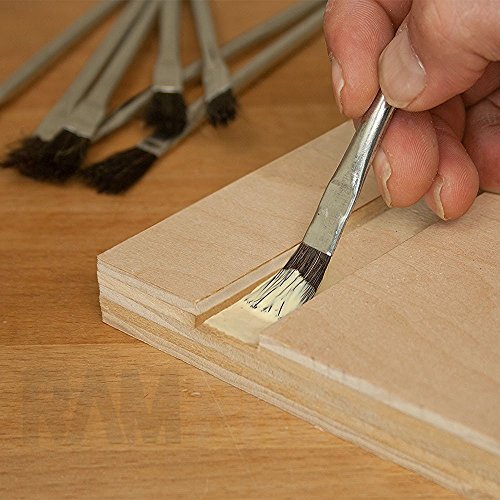 36-Piece 3/8" Horsehair Bristle Brushes - For Acid, Glue, Oil, Flux & Hobby Work
