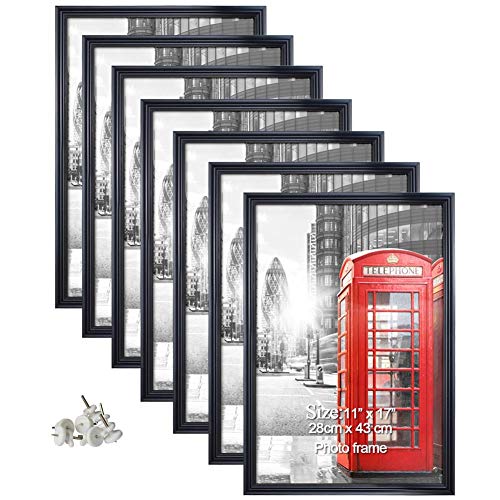 Calenzana 7 Pack 11x17 Poster Picture Frames Black Photo Frame 11 x 17
