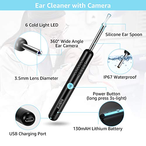 Ear Wax Removal Tool Kit, Wireless Ear Cleaner with Camera, 1080P FHD Ear Endoscope Otoscope