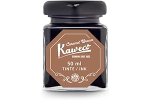 Kaweco Ink Bottle 50 ml/ 1.7 oz Caramel Brown I Premium Ink for Fountain Pen in Ink Glass I Ink Bottle with Kaweco Quality Seal I Vegan Cruelty Free Water Soluble Calligraphy Lettering Writing Ink