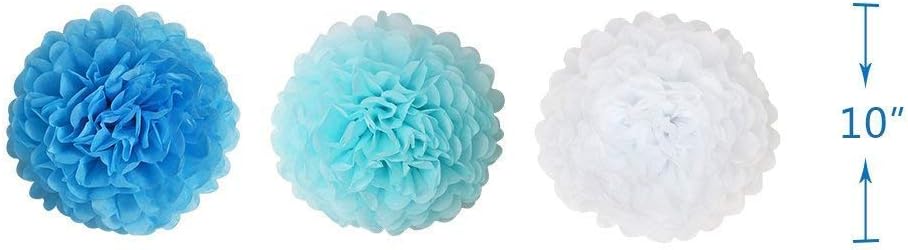 Trimming Shop Blue Happy Birthday Banner Tassel Paper Pom Poms with Multi Themed Buntings for Birthday Party Decoration Ceremonies - Image 5