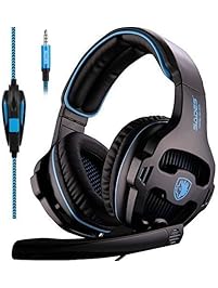 SADES SA810 Gaming Headset Headphone 3.5mm Over-ear with Mic Volume Control for PC/XboxOne/PS4