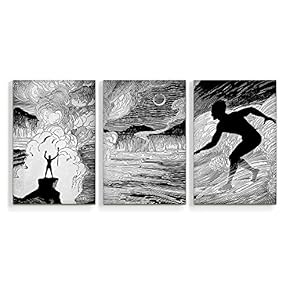 signwin 3 Piece Canvas Wall Art Creative Animals...