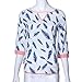 Orangesky Women Top Casual Loose Half Sleeve Plume Tee Shirt Blouse (XL, White)