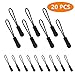20PCS Zipper Pulls, Hopttreely Black Nylon Cord Zipper Tab Zipper Tags, Durable Zipper Extension Zip Fixer for Jackets, Purses, Belly Bags, Backpacks, Luggage