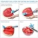 Watermelon Slicer Fruit Knife-PATENTED-RUCACIO Melon and Cantaloupe Fruit Slicer Carving and Cutting Tools for Home Easy Grip Kitchen Gadgets Set with 2 in 1 Melon Baller & Fruit Carve 4 Forks (BLUE)
