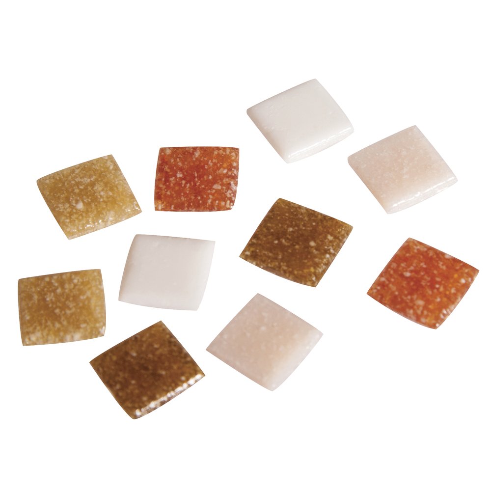 RAYHER Mosaic Stones Bucket Glass, Natural Shades, 1 cm, 1 kg, 1300-Piece