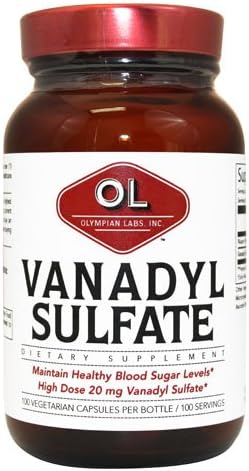 New - Olympian Labs Vanadyl Sulfate with Niacin - 20 mg - 100 Capsules