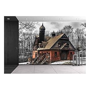 Abandoned Carriage House - Removable Wall Mural | Self-Adhesive Large Wallpaper - 66x96 inches
