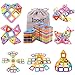 idoot Magnetic Blocks Building Set for Kids, Magnetic Tiles Educational Building Construction Toys for Boys & Girls with Storage Bag - 56Pcs