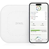 Zyxel WiFi 6 Wireless Access Point AX3000 | 2.5G | PoE+ | NWA50AXPRO | 1x 2.5G Ethernet Port, Dual-Radio, NebulaFlex, Internal Antenna, Mesh, MU-MIMO, WPA3, VLAN Tagging, TAA Compliant