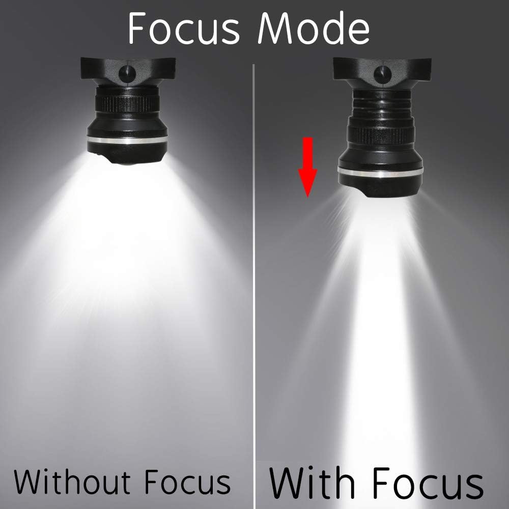 LIGHTESS LED Head Lamps Waterproof Focus XM-T6 Rechargeable Headlamps Flashlight for Camping Running Hiking, SQ1 - - 