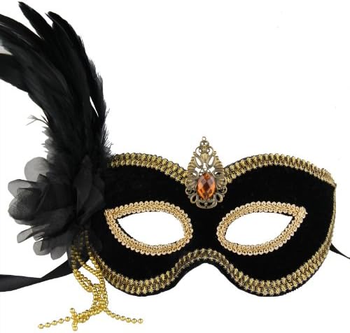 Nati Women's Masquerade Velvet Mask Color Black