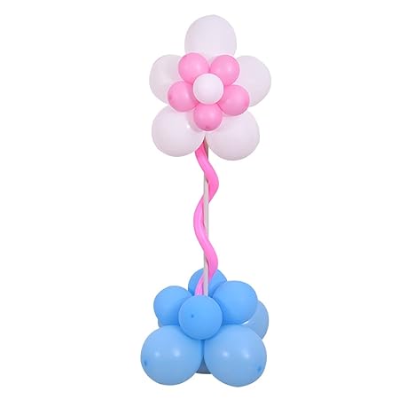 Colonna E Base Per Palloncini Con Palloncini Per La Decorazione Fai Da Te Blu E Roso