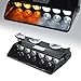 WOWTOU Amber White Warning Light 6W 6 LED 16 Strobe Flashing Patterns for POV, Utility Vehicle, Construction Vehicle and Tow Truck