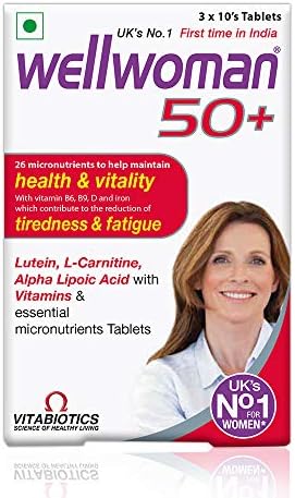 Wellwoman 50+ - Health Supplements (26 Vitamins and Minerals) - 30 Tablets