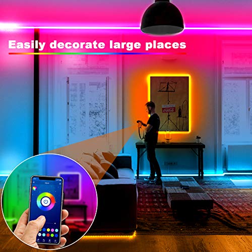 dalattin Led Lights for Bedroom 32.8ft Dalattin 1 Roll Smart RGB Led