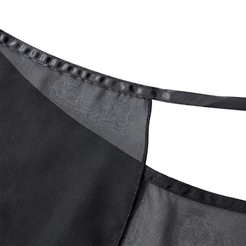 NEWCHAO Black White Ballet Dance Skirts Chiffon Wrap Skirts for Girls Women Adult Soft Lightweight, Black(self Tie), M(H:4.3-5.3ft, Waist:34\