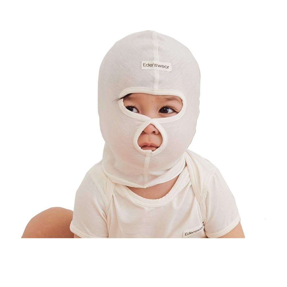 EDENSWEAR Zinc-Infused Face Balaclava for Baby White