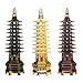 Alloy Feng Shui Education Tower Feng Shui Nine Levels Wen Chang Pagoda for Education and Career and Business Growth | Table/Desk Decor and Gift Items (Red Copper Colour)