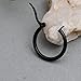 Thenice 1 Pairs Men's Black Titanium steel Ear ring Hoop Earrings (the inside diameter of:11mm)