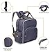MBayshore Baby Diaper Backpack for Boys & Girls | Large Multi-Function Nappy Bag W/Durable Changing Pad, Built in Stroller Straps Plenty of Pockets | Waterproof Stylish for Dads & Moms Grey