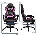 YOURLITE Purple Computer Gaming Chair with Wide Seat, High Back PU Leather Video Game Chair, Ergonomic Adjustable Racing Chair with Headrest and Lumbar Support