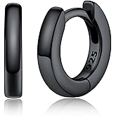 Silvora 925 Sterling Silver Small Hoop Earrings for Women Huggie Earrings Hypoallergenic Cartilage Earrings Tiny Hoops 6mm/8mm/10mm/12mm/14mm/16mm/18mm/20mm