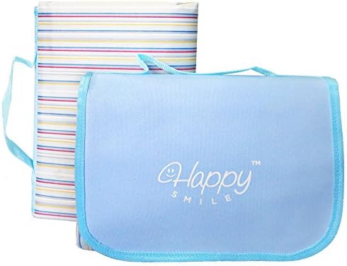 Large Beach Blanket from HappySmile Outdoor Mat Waterproof Picnic Blanket Sand Proof Camping Mat Pad for family Easy to Fold &amp; Clean