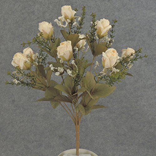 Factory Direct Craft Artificial Dried Pale Pink Antique Rose Bush for Home Decor, Crafting and Displaying