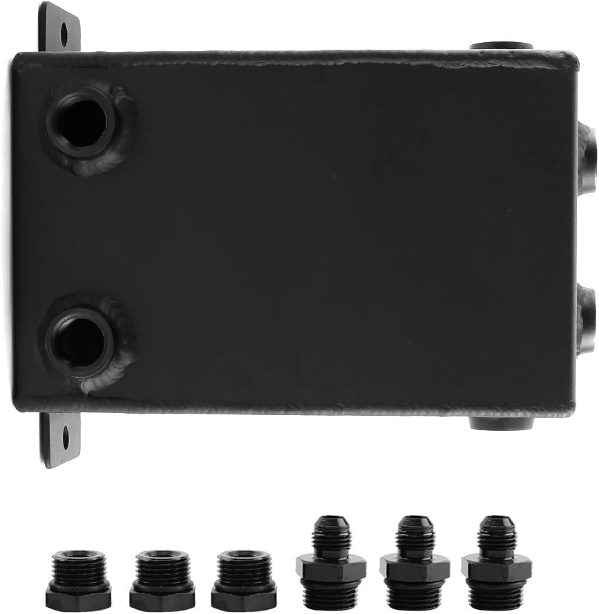 Amazon 車の燃料サージタンク 3 Lレーシングアルミニウムユニバーサル燃料サージタンク燃料サージ缶自動車再梱包ツール燃料タンクブラック フューエルタンク 車 バイク