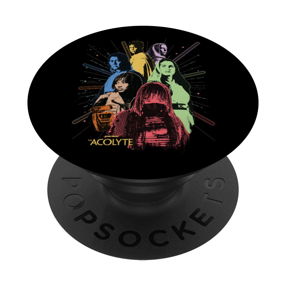 Star Wars The Acolyte Disney+ Retro Color Block Characters PopSockets Swappable PopGrip