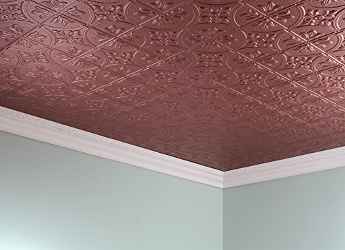Fasade Easy Installation Traditional 2 Argent Copper Glue Up Ceiling Tile / Ceiling Panel (2' x 4' Panel)