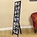 Adeco PF0558 16-Opening Black Wood Floor-Standing Easel Photo Frame, 4 by 6