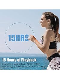 Bluetooth Headphones, Letsfit Wireless Headphones IPX7 Waterproof 15-Hour Playtime, Noise Cancelling HiFi Stereo Headset, Wireless Running Headphones Bluetooth Earbuds for Sports, Workout, Gym