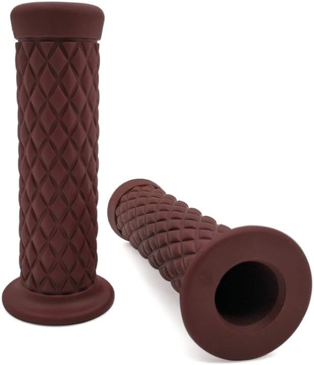 Motorcycle Rubber Retro Grips Comfortable Hand Handlebar 7/8" 22mm 1"24mm Non Slip Rubber Handle Grips For Kawasaki Honda Yamaha: Automotive