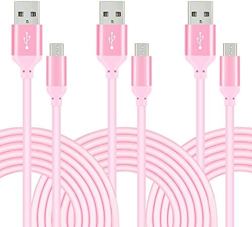 Micro USB Cable, MIVINE 3 Pack 6Ft Long Micro USB Fast Charging Data Cable Cord for Samsung Galaxy S7 S6 edge S5 S4 Note 5 4 Tab, HTC Desire, LG G4 V10 and more Android devices