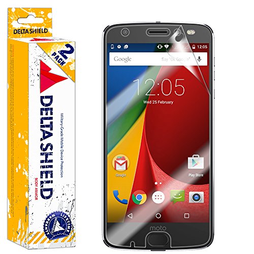Moto z2 force screen protector [2-pack], deltashield bo…