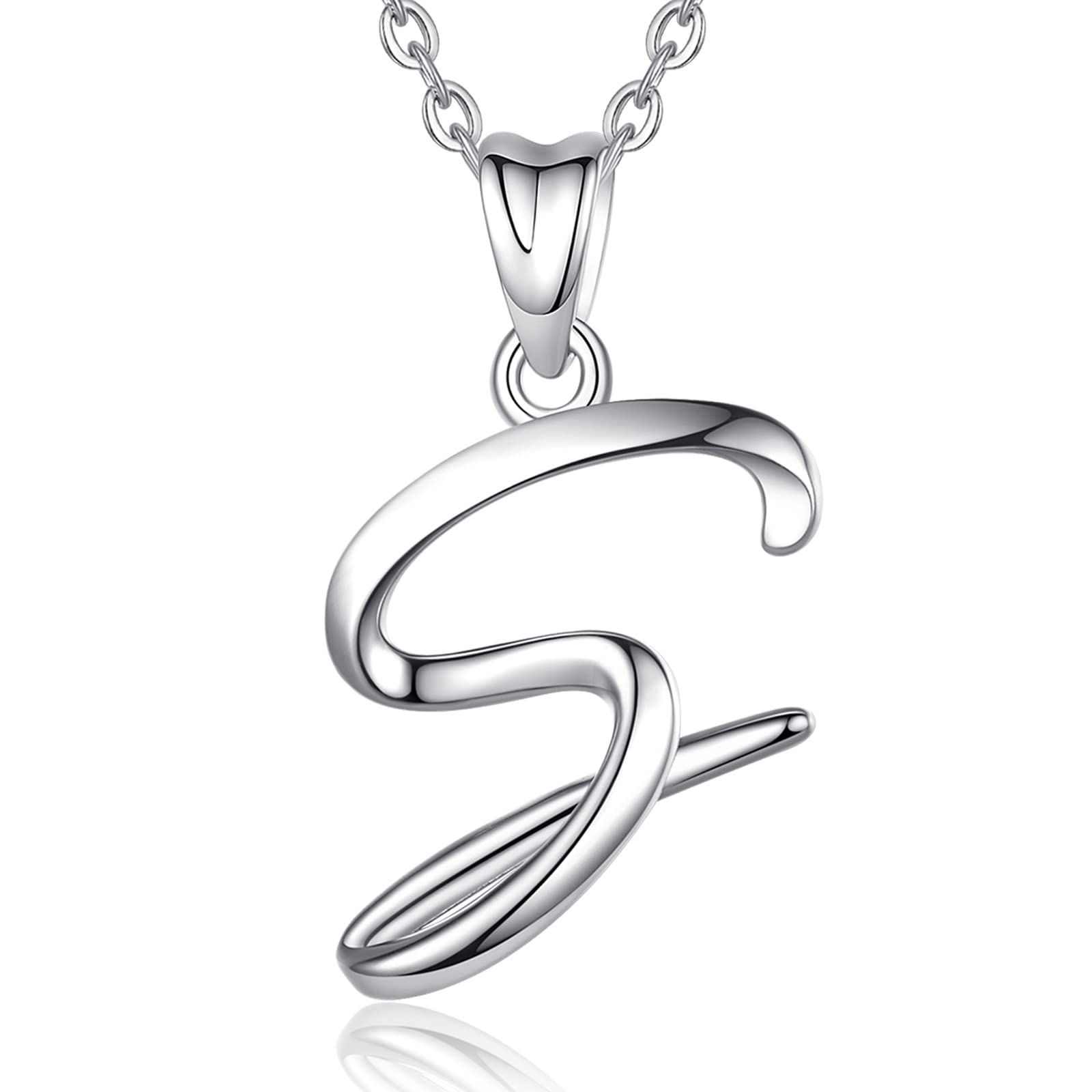 EUDORA Harmony Ball 26 Alphabet Necklace 925 Sterling Silver Initial Letter Personalised Pendant Necklaces Gifts for Women Ladies Girls Mother's day,18inch Chain — image 1