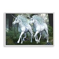 Framed Canvas Wall Art Unicorn Canvas Prints Home Artwork Decoration for Living Room,Bedroom - 16x24 inches
