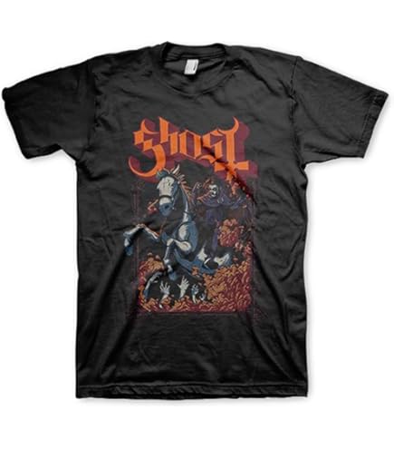 T-shirt Officiel Ghost « Skeletour Admat 25 Tour Dates » – Licence Rock Off – Coupe Unisexe, Noir – Tournée 2025 - 4