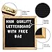Letter Board 10” x 10” Sturdy Oak Wood Frame with Black Felt, 335 White Letters, Symbols & Emojis, Changeable Message Board, Wall Mount, with Canvas Bag Included, by Source