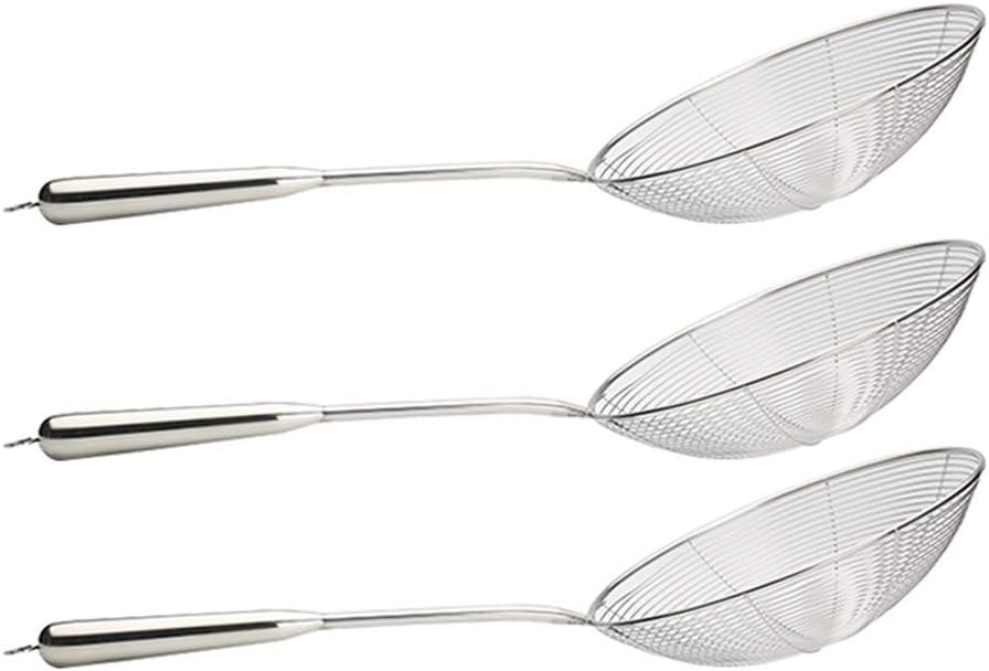 Skimmers Set of 3 Stainless Steel Filter Screen Asian Strainer Ladle
