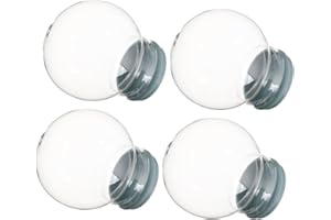 QUMIIRITY 4pcs Glass Snow Globe Domes DIY Craft Kit for Christmas Home Decor Transparent Empty Snow Globe