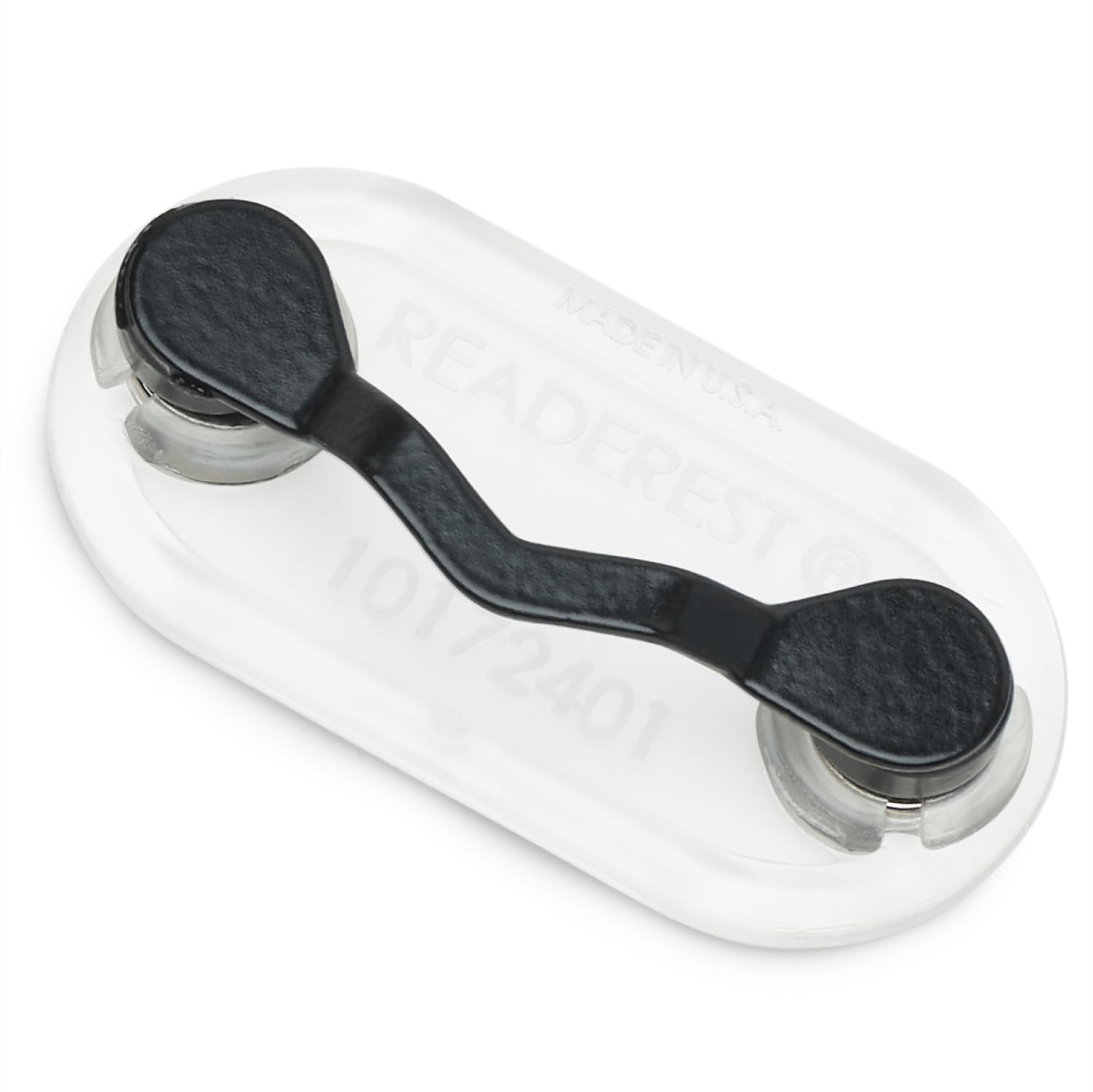 Readerest Magnetic Eyeglass Holder - ID Badge Holder, Original Gunmetal Black