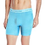 Calvin Klein Men's Underwear Boxer Briefs, Body Modal, Bridge Blue/Urban Stripe, Large