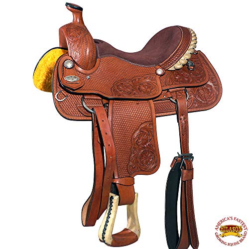 HILASON 16 Western Horse Saddle Wade Ranch Roping Cowboy Leather Big