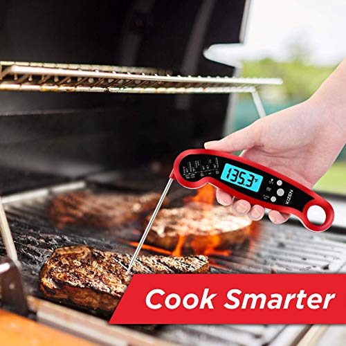 Kizen Meat Instant Read Thermometer Best Waterproof Alarm Thermometer