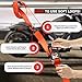 FORTEM Ratchet Tie Down Straps, Heavy Duty, 4X 15ft Securing Straps, 4X Soft Loops 4500lb Break Strength, Rubber Coated Metal Handles, Metal Hooks, Carrying Case
