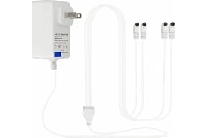 ACEANEA 4.5V power adapter compatible with Lemax lighting accessories 84428 74295 74269 74707 64517 94565 94566 94527 94563 94564 Christmas and Halloween micro lighting building decoration (4 output sockets)